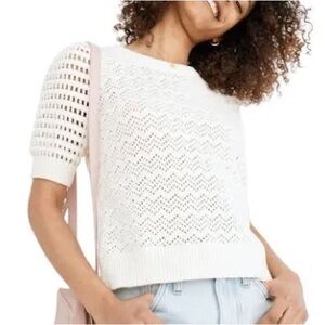Madewell Atwater Crochet Sweater Tee